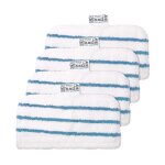 Lot de 4 patins multi surfaces pour balais  vapeur - tampons de nettoyage en microfibre durable - accessoires ...