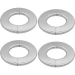 Sollbry 4 pcs rosace robinet mitigeur douche, rosace de robinet rosace de douche cache tuyau en acier ...