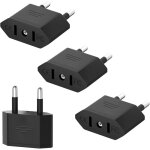 4 pices adaptateur prise usa, adaptateur usa vers france, adaptateur secteur us vers europe (eu), adaptateur ...