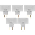 Sollbry - 5 pcs prise plate convertisseur de prise sans fil 180 degrs de rotation 1  3 adaptateur de ...