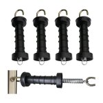 Lot de 5 poignes de portail de clture lectrique, poignes de porte isoles, poigne de porte  ressort ...