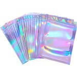 Sollbry 50 pièces sac de poche en aluminium refermable sacs de poche en aluminium sacs d'emballage holographiq ... Sollbry 50 pièces sac de poche en aluminium refermable sacs de poche en aluminium sacs d'emballage holographiq ...