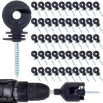 50pcs isolateurs de clture lectrique  vis, poteaux de clture lectrique, poteaux de clture lectrique ...