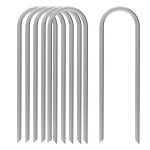 Lot de 6 agrafes rondes de 12 pouces pour grillage de jardin, pointes pour tuyaux suintants, agrafes ...