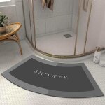 Super absorbant tapis de douche arrondi en quart de cercle, lavable tapis douche angle antidérapant pour ... Super absorbant tapis de douche arrondi en quart de cercle, lavable tapis douche angle antidérapant pour ...
