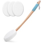 Applicateur de lotion pour le dos, les pieds, 4 tampons remplaables avec 1  long manche, applicateur ...