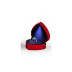 Boîte à bague en velours, boîte de bague avec lumière led, ecrin bague forme de coeur, boîte à bijoux ... Boîte à bague en velours, boîte de bague avec lumière led, ecrin bague forme de coeur, boîte à bijoux ...