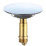 Sollbry - bouchon de vidange de lavabo de salle de bain en m�tal chrom� de 66 mm, bouchon de vidange ...
