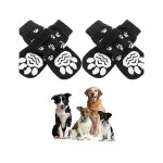Sollbry - chaussettes antidérapantes pour chien, 2 paires de protections souples et réglables pour pattes ... Sollbry - chaussettes antidérapantes pour chien, 2 paires de protections souples et réglables pour pattes ...