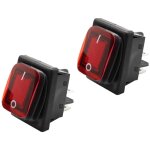 Commutateur  bascule [2 pices] interrupteur  bascule ouvri / teint 4 terminaux rouge lumire 16a ...
