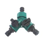 Sollbry distributeur 2 voies arrosagedistributeur d'eau en plastique  2 voies pour l'amnagement paysager, ...