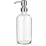 Sollbry distributeur de savon en verre - plat transparent pour cuisine, distributeur de savon liquide ...