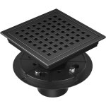 Sollbry - drain de douche carré 6 pouces noir mat, kit de drainage de sol de douche en acier inoxydable ... Sollbry - drain de douche carré 6 pouces noir mat, kit de drainage de sol de douche en acier inoxydable ...