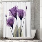 Ensemble de rideau de douche de salle de bain en tissu rsistant pais 180 x 180 avec crochets, sans ...