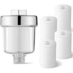 Sollbry filtre douche anti calcaire filtre � eau de douche avec 5 cartouches filtrantes �paissies pour ...