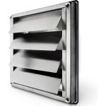 Sollbry - grille ventilation 150 mm grille inox anti - retour � lamelles mobiles fermeture automatique ...
