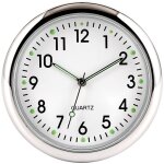 Sollbry horloge ronde de voiture blanche horloge de voiture tableau de bord lumineux tableau bord de ...