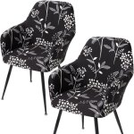 Housse de chaise extensible lot de 2 housses de chaise de salle à manger avec accoudoirs housse chaise ... Housse de chaise extensible lot de 2 housses de chaise de salle à manger avec accoudoirs housse chaise ...