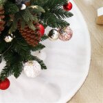 Jupe de sapin de noël peluche blanc pour arbre de noël tapis d'arbre de noël pour décorations de fête ... Jupe de sapin de noël peluche blanc pour arbre de noël tapis d'arbre de noël pour décorations de fête ...