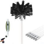 Kit brosse de chemine, outil nettoyage pour chemines brosse kit de ramonage ccontient 6 (41cm) tiges ...