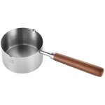 Sollbry mini casserole  sauce marmite  chocolat, casserole  sauce en acier inoxydable avec bec verseur, ...