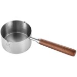 Sollbry mini casserole  sauce marmite  chocolat, casserole  sauce en acier inoxydable avec bec verseur, ...
