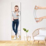 Miroir mural incassable, carreaux de miroir pleine longueur, 4 miroirs pour tout - petits, miroir pour ... Miroir mural incassable, carreaux de miroir pleine longueur, 4 miroirs pour tout - petits, miroir pour ...