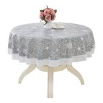 Nappe décorative antidérapante ronde de 71 pouces - anneau résistant à l'huile en plastique pvc imperméable ... Nappe décorative antidérapante ronde de 71 pouces - anneau résistant à l'huile en plastique pvc imperméable ...