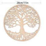 Pendentif arbre de vie en bois, fleur, dcoration murale  suspendre, sculpture en bois, pendentif de ...