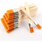 Pinceaux plats avec manche en bois grand pinceau plat pour peinture acrylique pinceaux professionnels ...