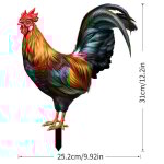 Sollbry piquet de jardin en forme de coq, 1 pièce, décoration acrylique, pour jardin, pelouse Sollbry piquet de jardin en forme de coq, 1 pièce, décoration acrylique, pour jardin, pelouse