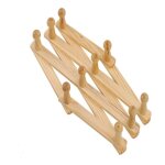 Sollbry - porte - manteau extensible en bois, crochet accordon mural en bois pour suspendre des chapeaux, ...