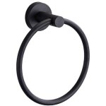 Sollbry - porte - serviettes, anneau porte serviettes mural givr� noir en acier inoxydable 304, porte ...