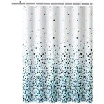 Rideau de douche bleu mosaque anti - moisissure, rsistant  la moisissure dimensions : 180 x 180 cm ...
