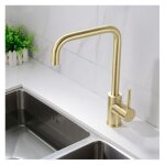 Sollbry robinet de cuisine à col de cygne à tête carrée avec construction en acier inoxydable de qualité ... Sollbry robinet de cuisine à col de cygne à tête carrée avec construction en acier inoxydable de qualité ...