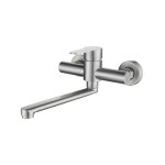 Sollbry - robinet mural cuisine, mitigeur mural inoxydable, pivotant  360 pour vier de cuisine, eau ...