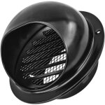 Sollbry - rond grille de ventilation d�coration murale hotte, noir grille d'a�ration ronde en acier inoxydable ...