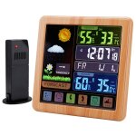 Station météo sans fil avec réveil, thermomètre numérique intérieur et extérieur, hygromètre, jauge d'humidité ... Station météo sans fil avec réveil, thermomètre numérique intérieur et extérieur, hygromètre, jauge d'humidité ...
