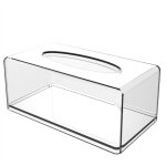 Support de bote  mouchoirs avec couvercle rectangulaire, organisateur de serviettes en plastique transparent ...