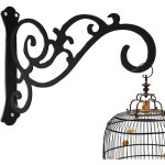 Support mural pour plante, panier suspendus robustes pour plantes, crochets clture noirs en fer, crochets ...