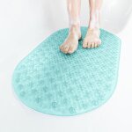 Tapis de baignoire antidrapant ovale, 68x38cm tapis de bain  bulles, tapis de douche en lavable en ...