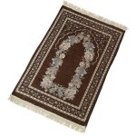 Tapis de prière pour la maison, exquis, antidérapant, pliable, motif floral, pour chambre à coucher, ... Tapis de prière pour la maison, exquis, antidérapant, pliable, motif floral, pour chambre à coucher, ...