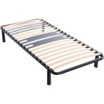 Sommier cadre  lattes mtal en kit 5 zones morphologiques pieds inclus - someo 90x190