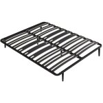 Sommier cadre � lattes 160 x 200 cm - 2 x 15 lattes - 3 zones soutien lombaire renforc� - avec pied - ...
