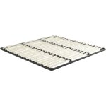 Sommier cadre  lattes 200 x 200 cm - 3x19 lattes - sans pieds - noir - kalista de ysme