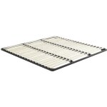 Sommier cadre � lattes 200 x 200 cm - 3x19 lattes - sans pieds - noir - kalista de ysm�e
