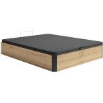 Sommier coffre 120 x 200 cm - naturel clair et noir - namosi de ysm�e