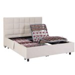 Vente - unique - sommier lectrique de relaxation dco 2x48 plots - 2 x 70 x 190 cm - tissu - beige - ...