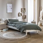 Terre de nuit - sommier kit en bois massif blanc cass 90x190