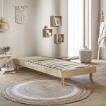 Sommier kit enfant en bois massif naturel 90x200